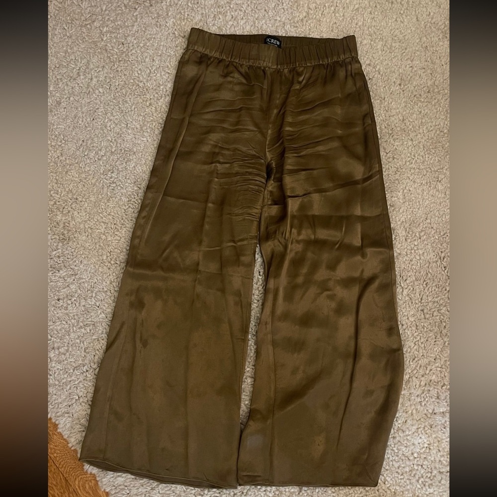 J crew silk-like pants